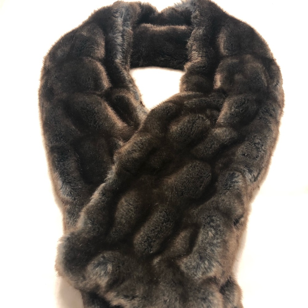 Faux fur stole.